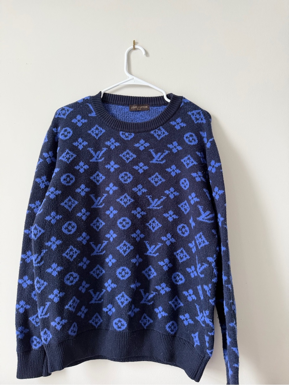 Louis Vuitton Men’s Navy & Royal Blue Monogram Crewneck